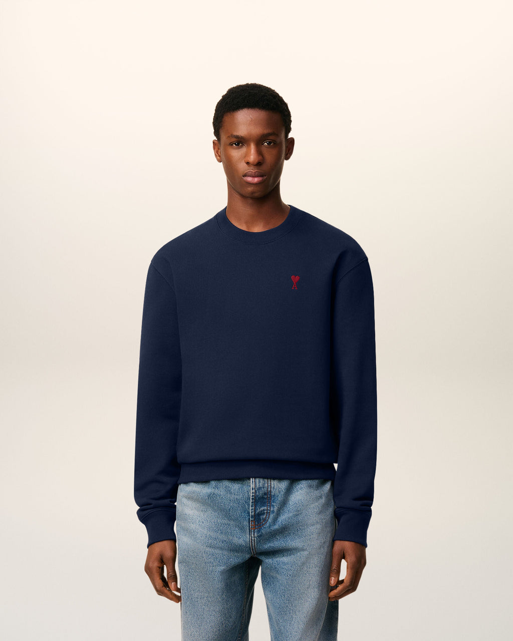 Sweatshirt Bleu Marine Ami de Coeur En Coton