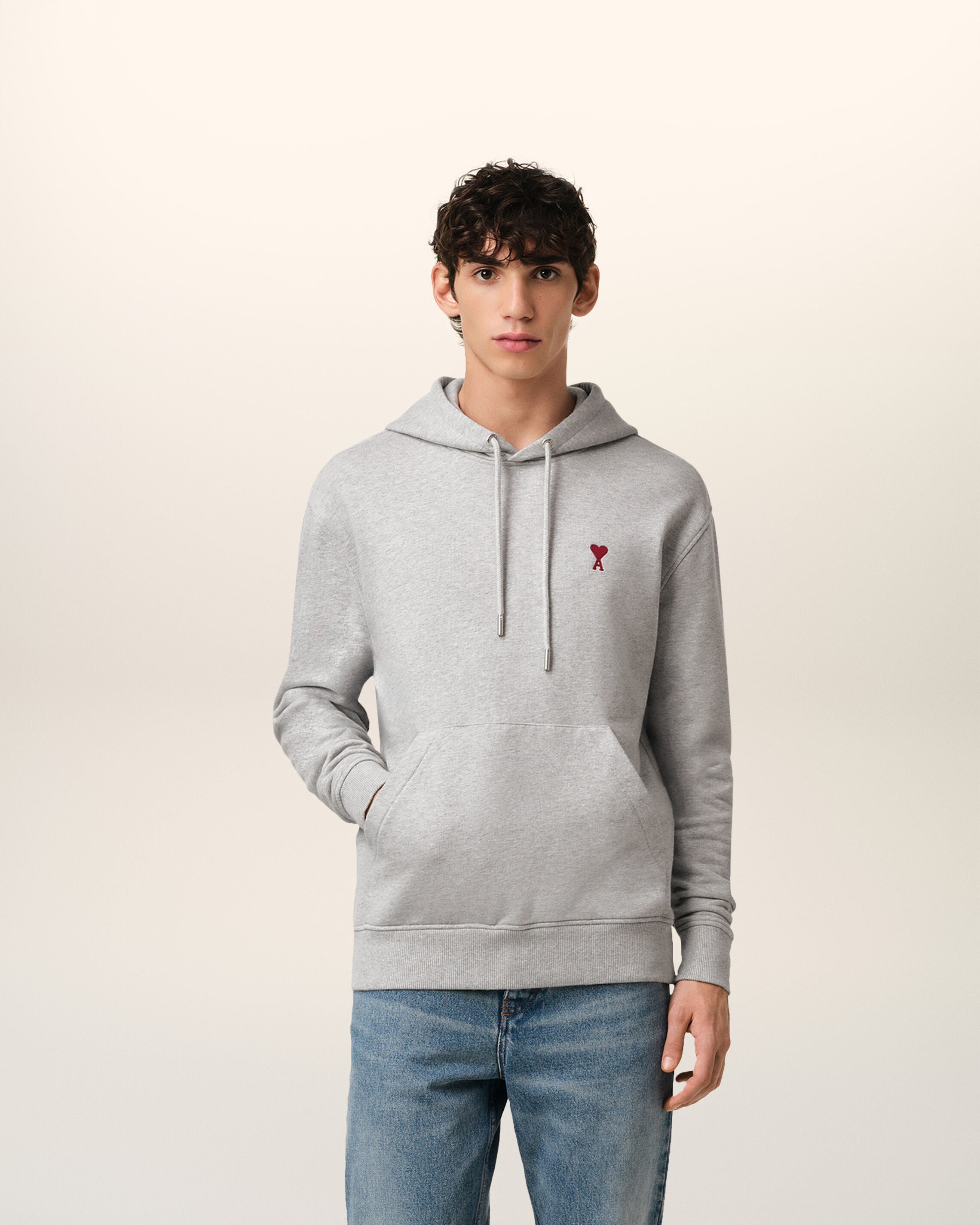 Hoodie Gris Ami de Coeur En Coton