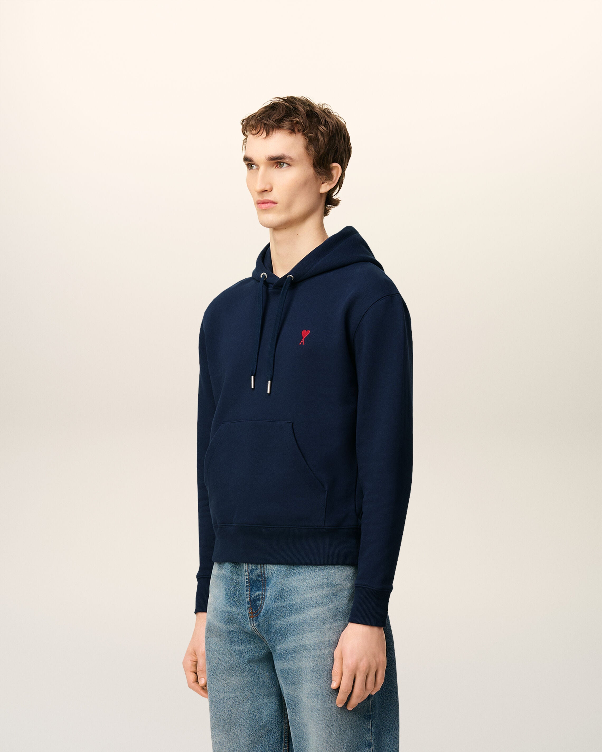 Hoodie Bleu Marine Ami de Coeur En Coton