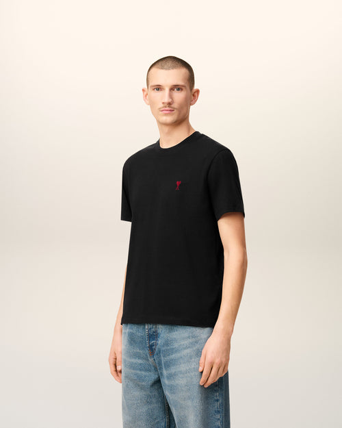 T-Shirt Noir Ami de Coeur En Coton