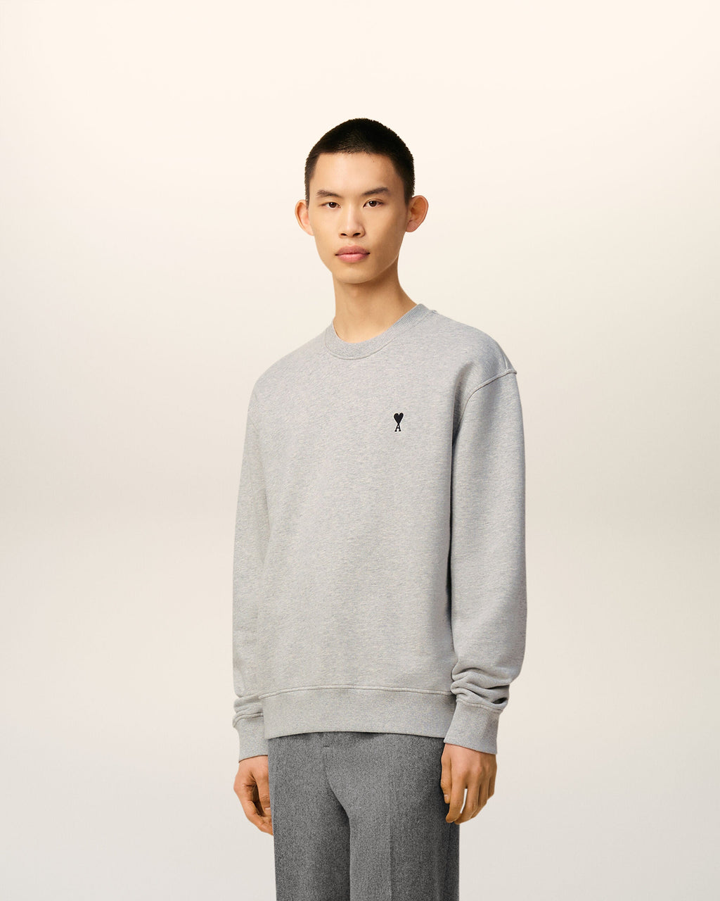 Sweatshirt Gris Ami De Coeur En Coton