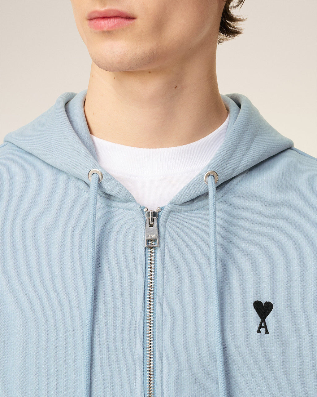 Hoodie Bleu Zippé Ami De Coeur En Coton