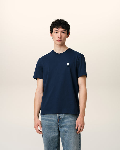 T-Shirt Bleu Marine Ami de Coeur En Coton