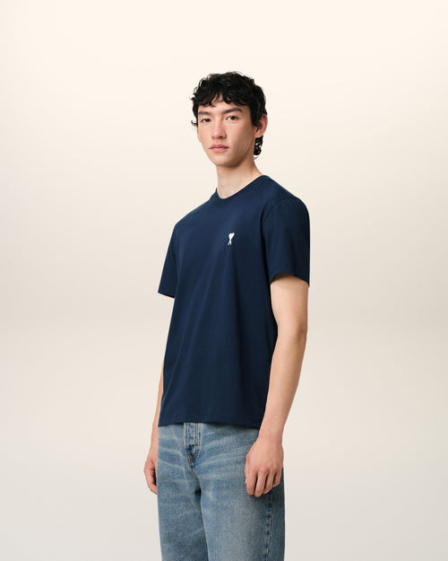 T-Shirt Bleu Marine Ami de Coeur En Coton