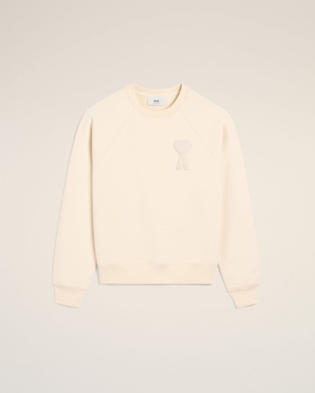 Sweatshirt Beige Patch Ami de Coeur En Coton