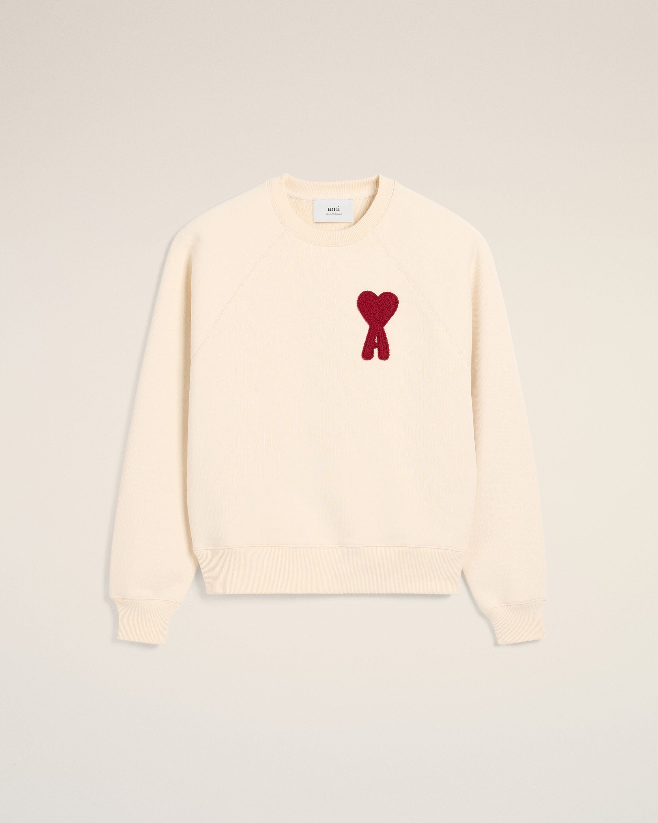 Sweatshirt Beige Patch Ami de Coeur En Coton