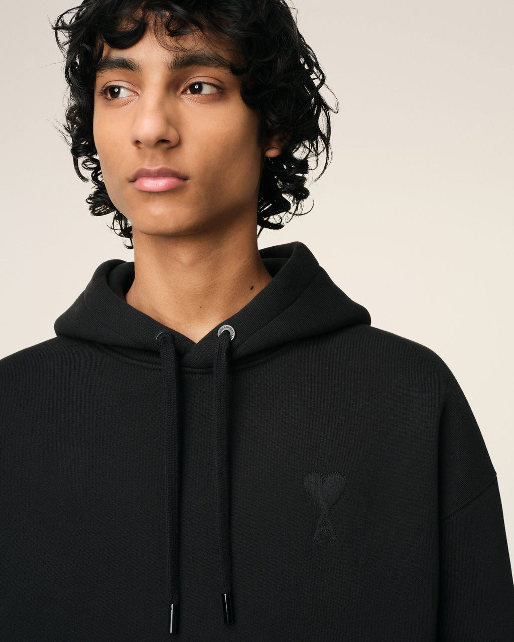 Hoodie Noir Ami de Coeur En Coton