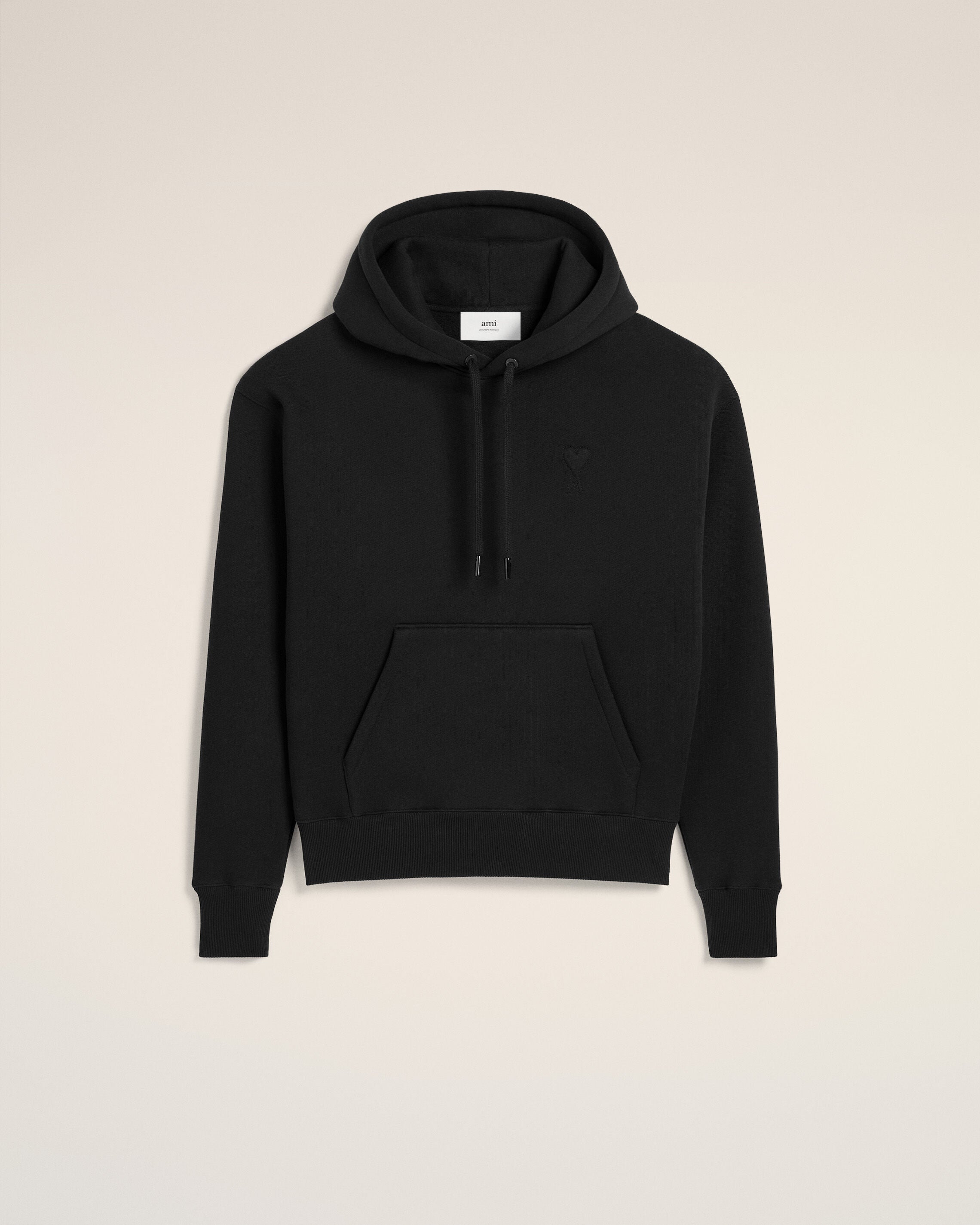 Hoodie Noir Ami de Coeur En Coton