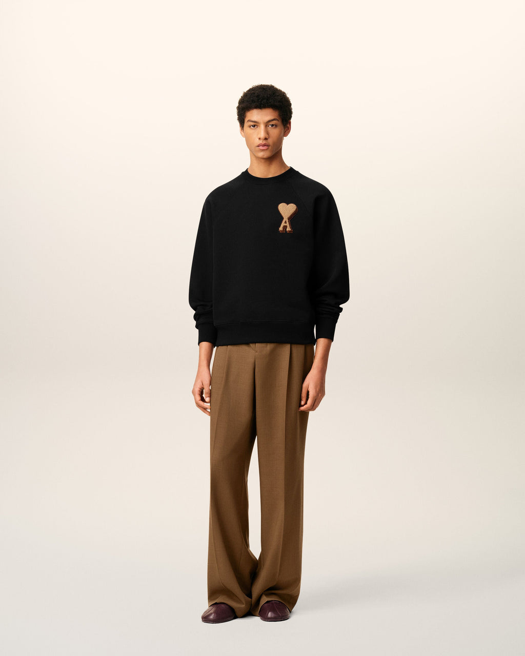 Sweatshirt Noir Ami de Coeur En Coton