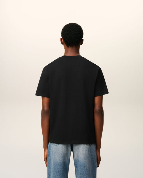 T-Shirt Noir Ami de Coeur En Coton