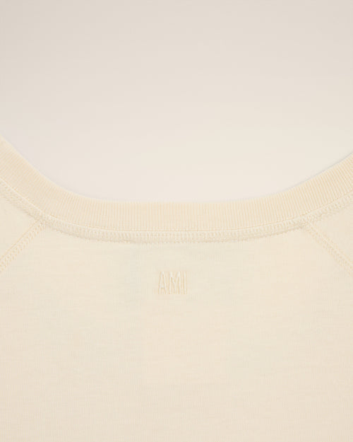 T-shirt Blanc Manches Courtes En Coton