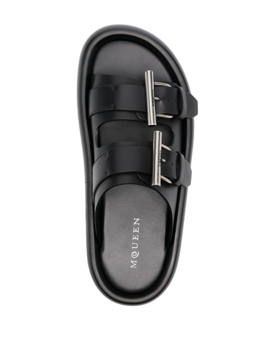 ALEXANDER MCQUEEN - Sandales en cuir noir