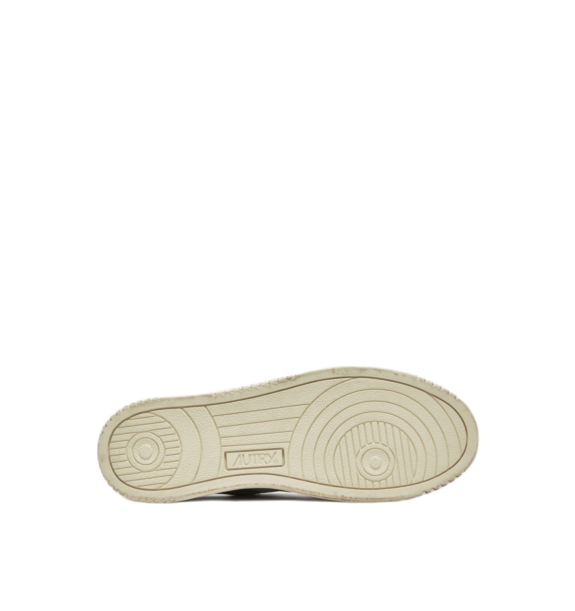 AUTRY - Basket basse Medalist Vintage cuir blanc / noir / argent