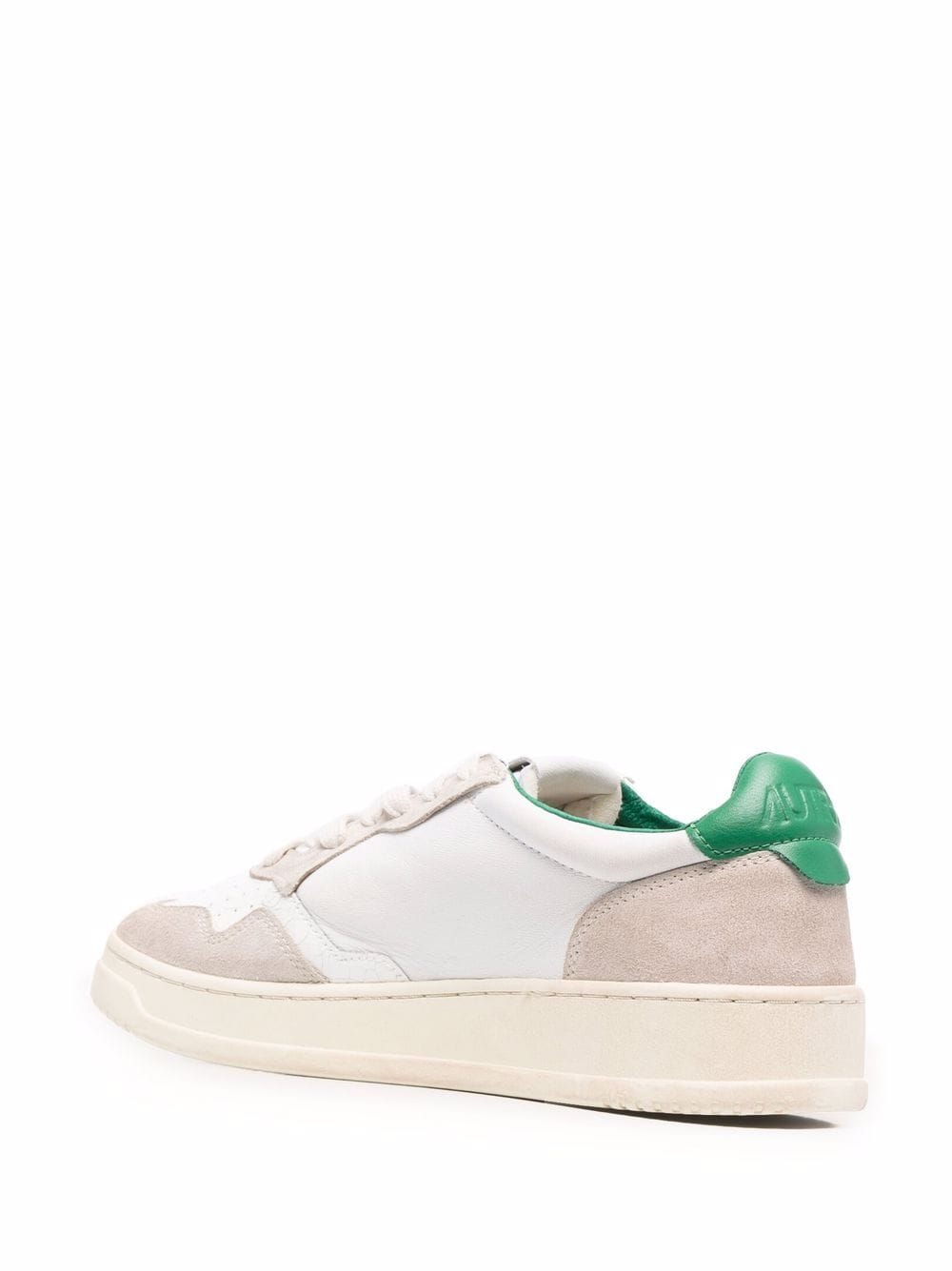 Autry baskets Medalist en daim et cuir Blanc et vert