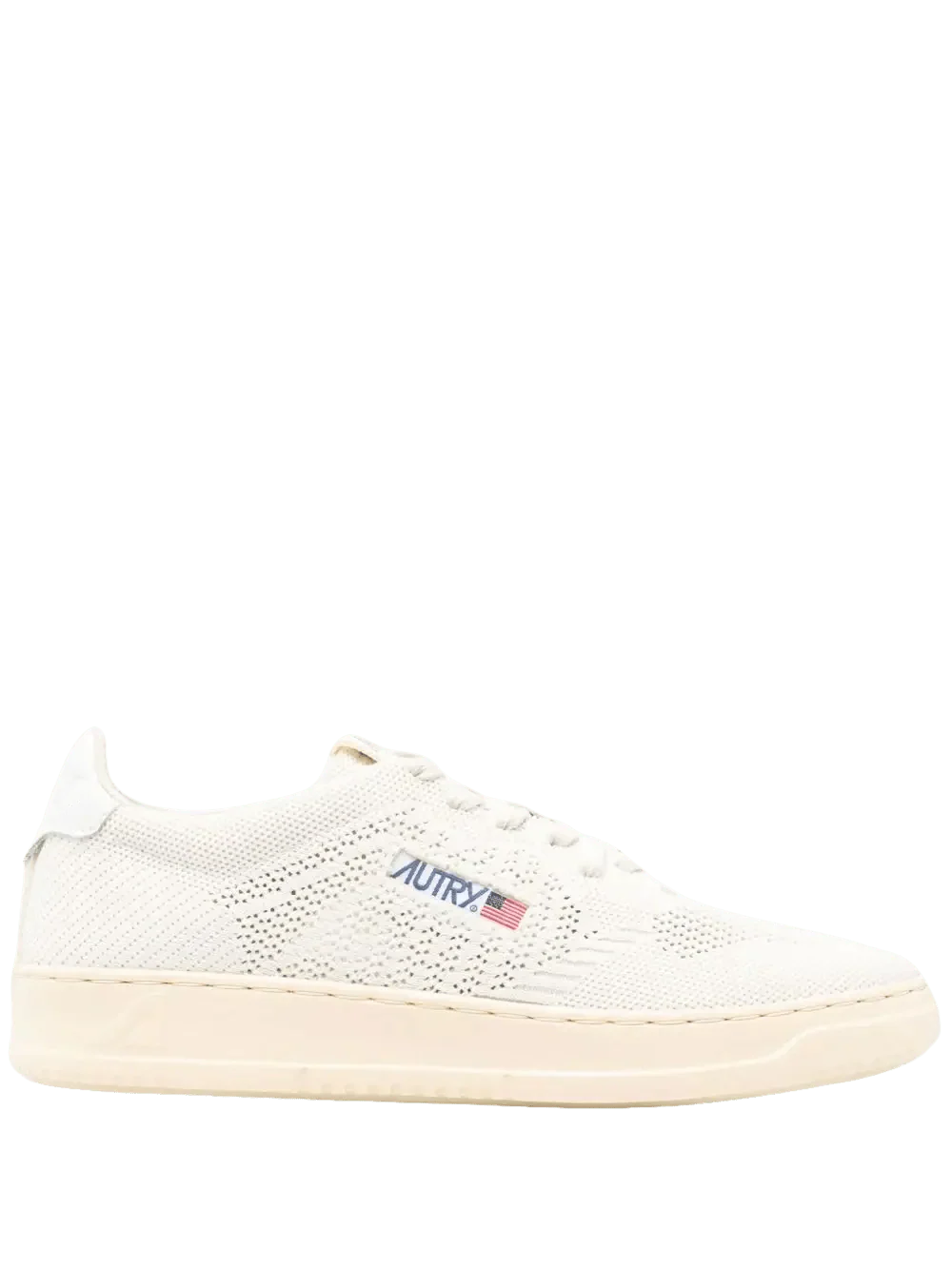 AUTRY - BASKETS MEDALIST EASEKNIT LOW EN TISSU PEARSORBET blanc - Lothaire