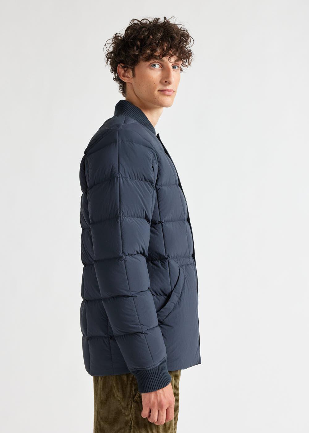 Veste doudoune homme Pyrenex Flight à piquage carré bleu foncé