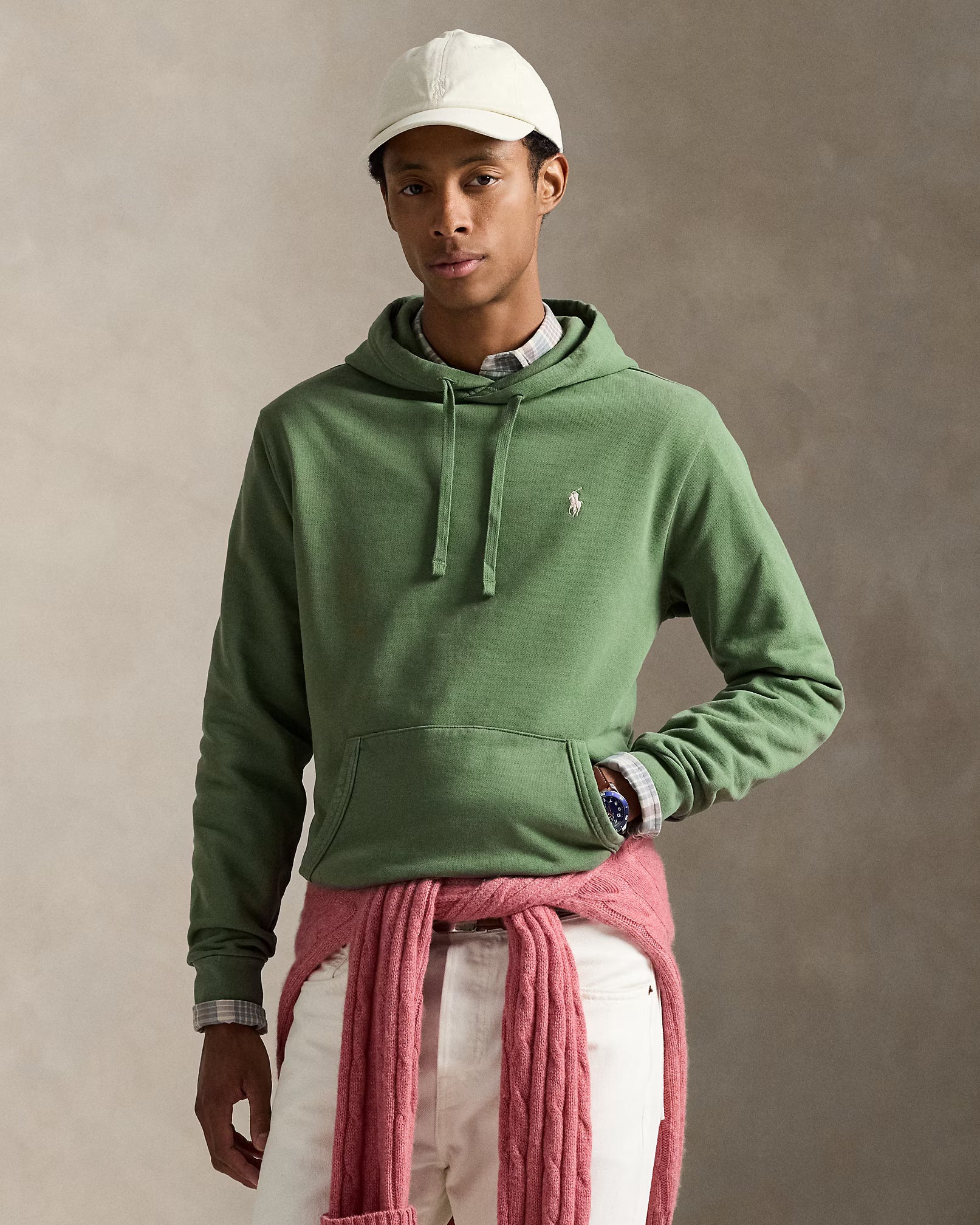 Sweat à capuche en molleton bouclé