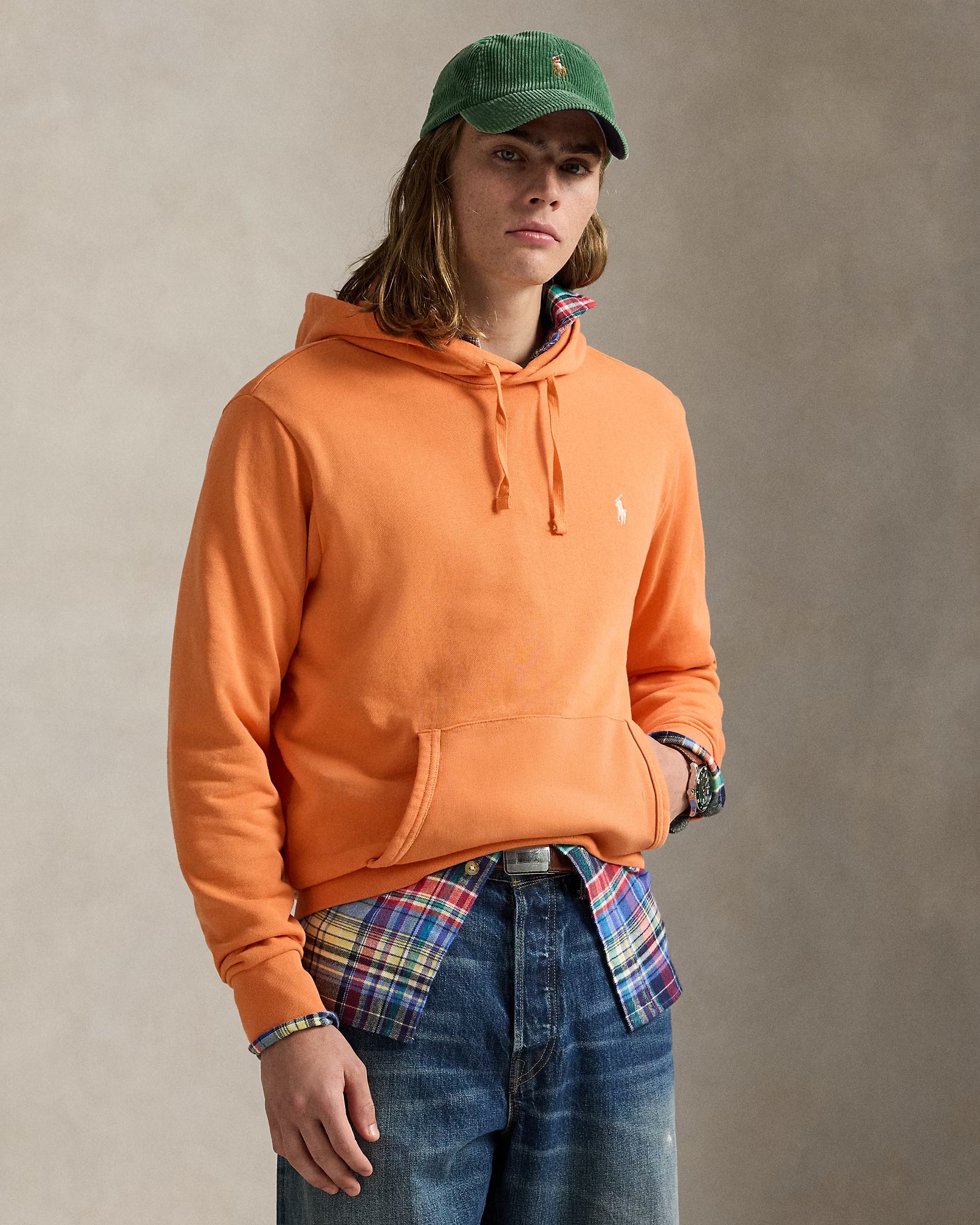 Sweat à capuche en molleton bouclé